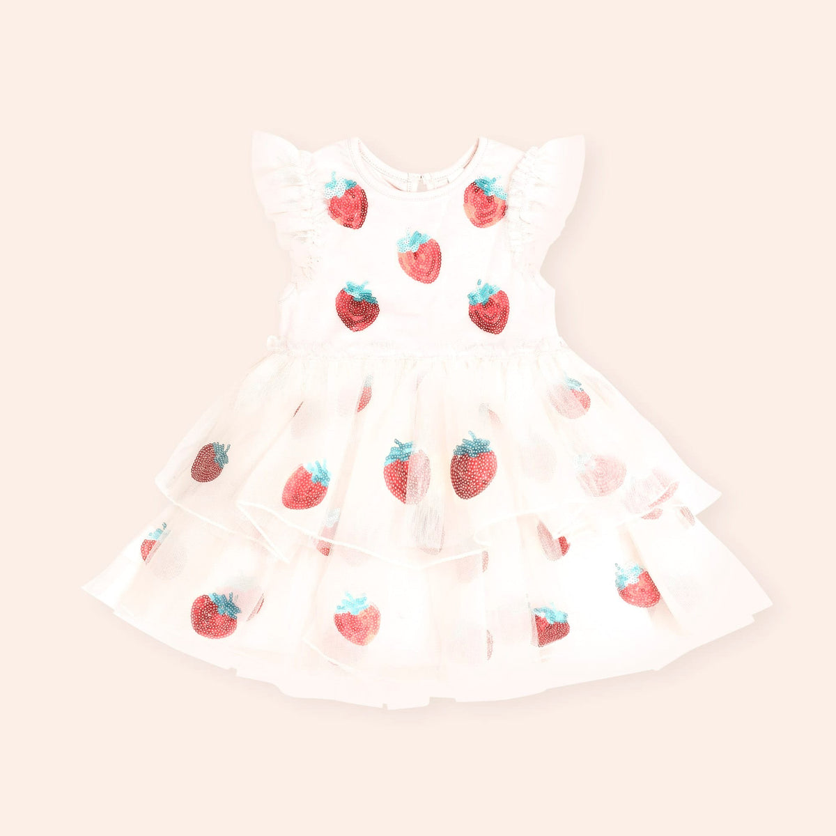 Sequin Strawberry Tulle Dress