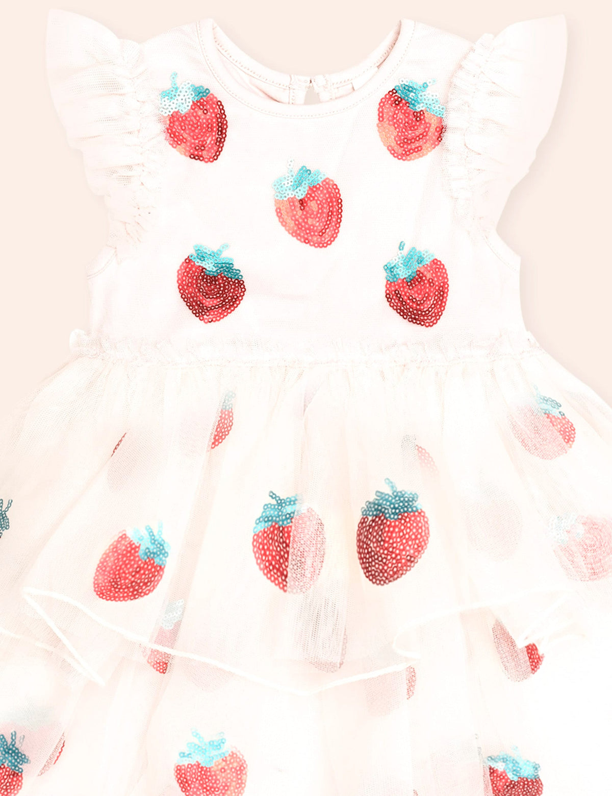 Sequin Strawberry Tulle Dress
