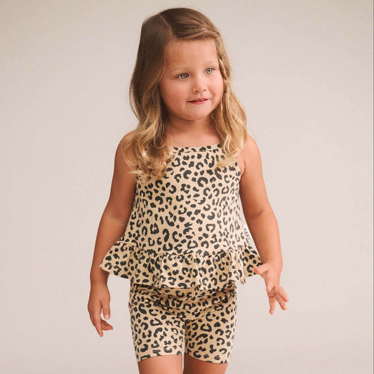 Leopard Peplum Tank Top
