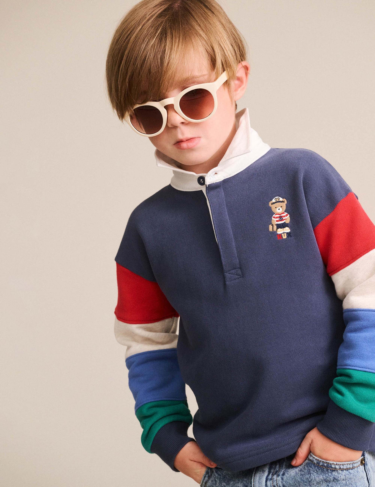 Nautical Hux Spliced Fleece Polo