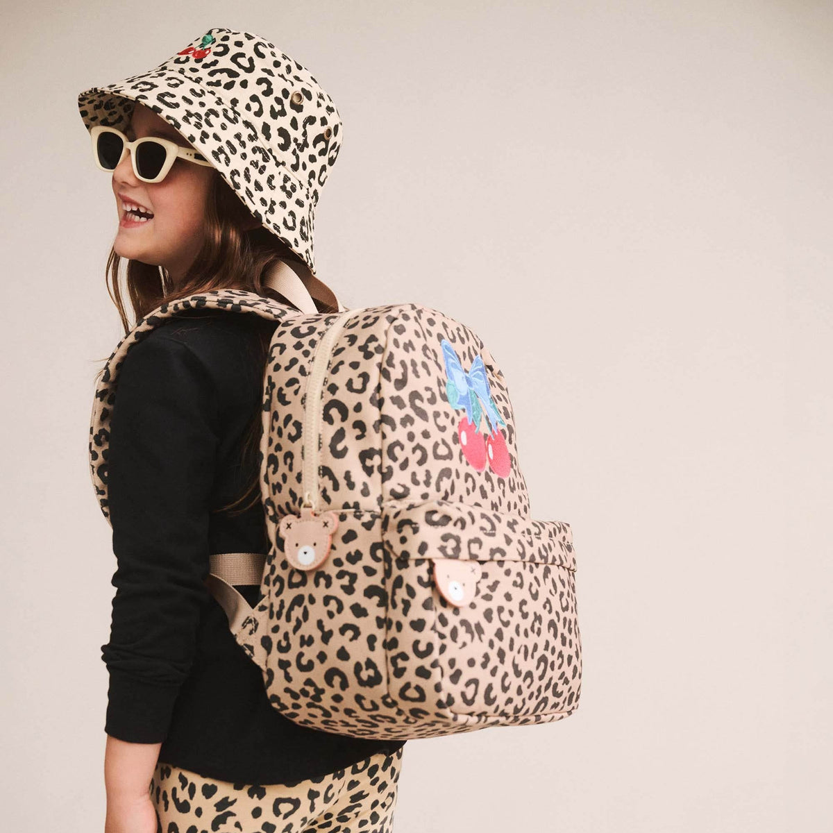 Leopard Cherry Backpack