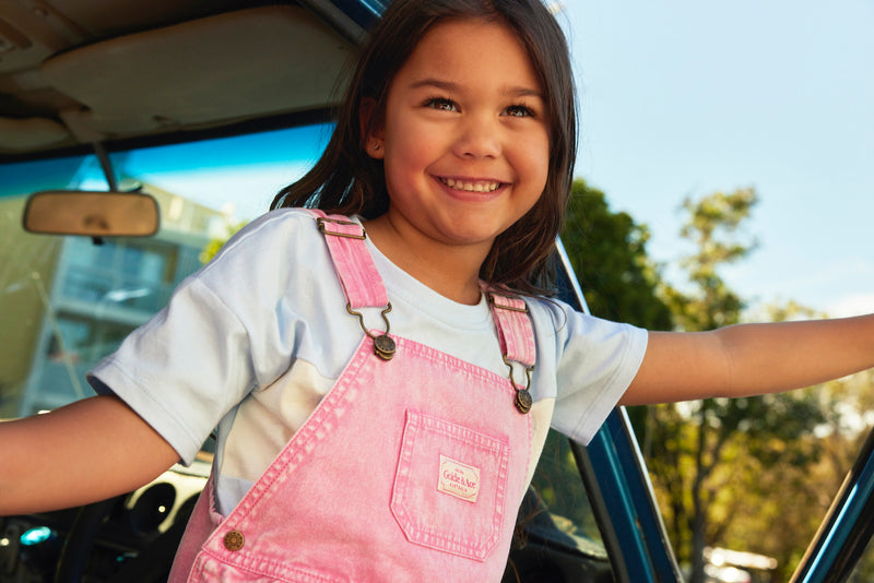 Burton Denim Overalls, Washed Bubblegum