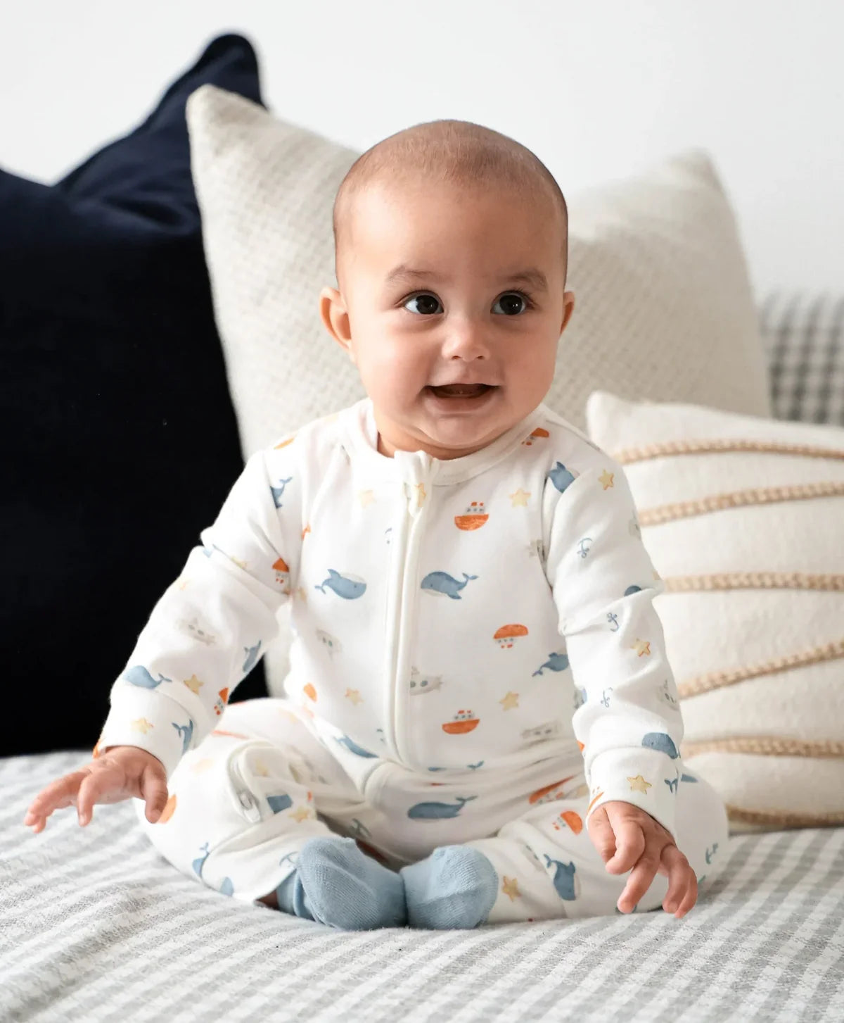 Organic Cotton Growsuit, Sea