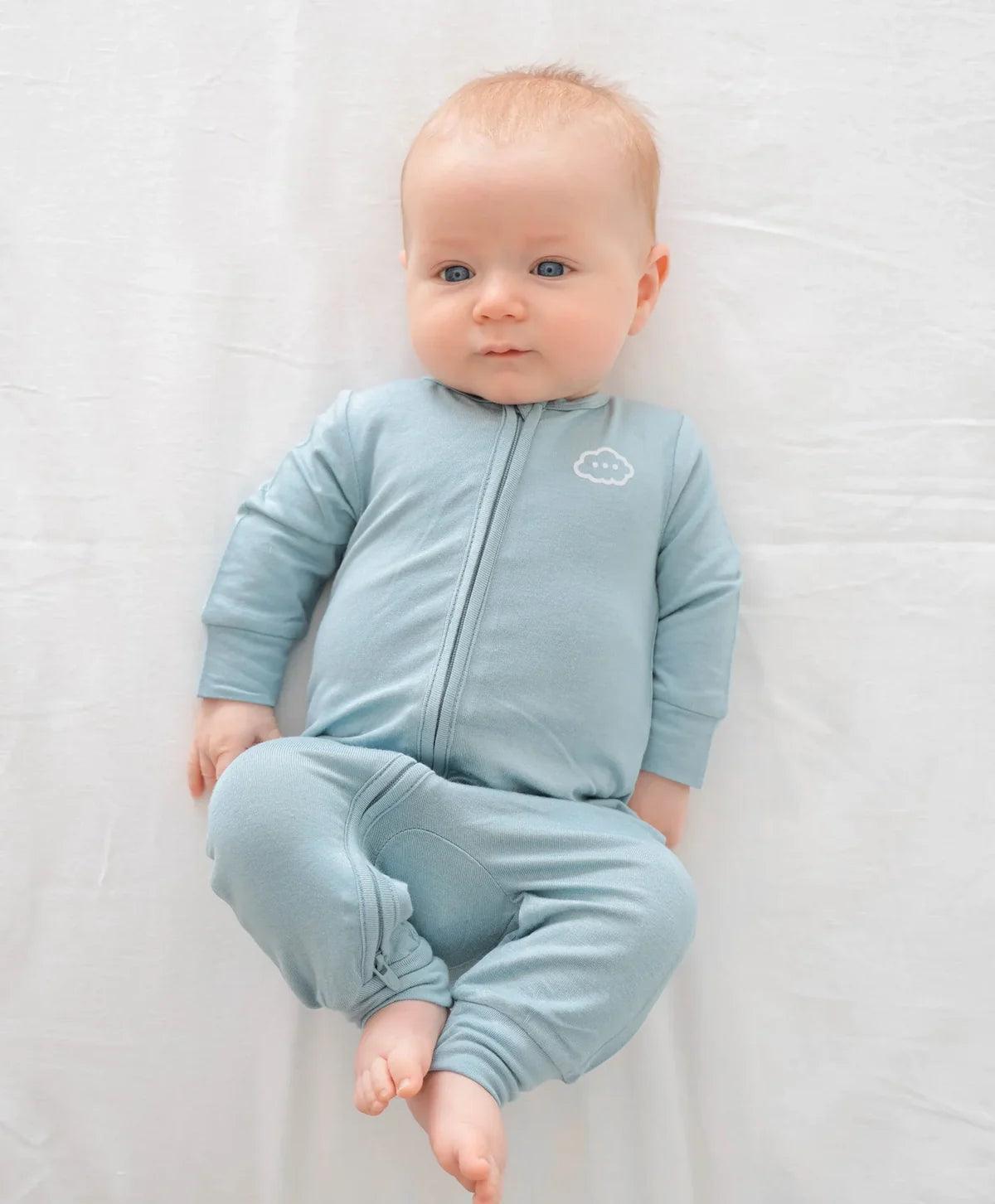 Bamboo Growsuit, Dusk Blue