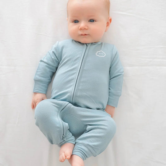 Bamboo Growsuit, Dusk Blue