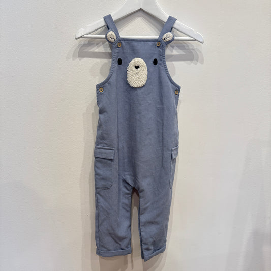 TU Blue Teddy Overalls, 12-18m