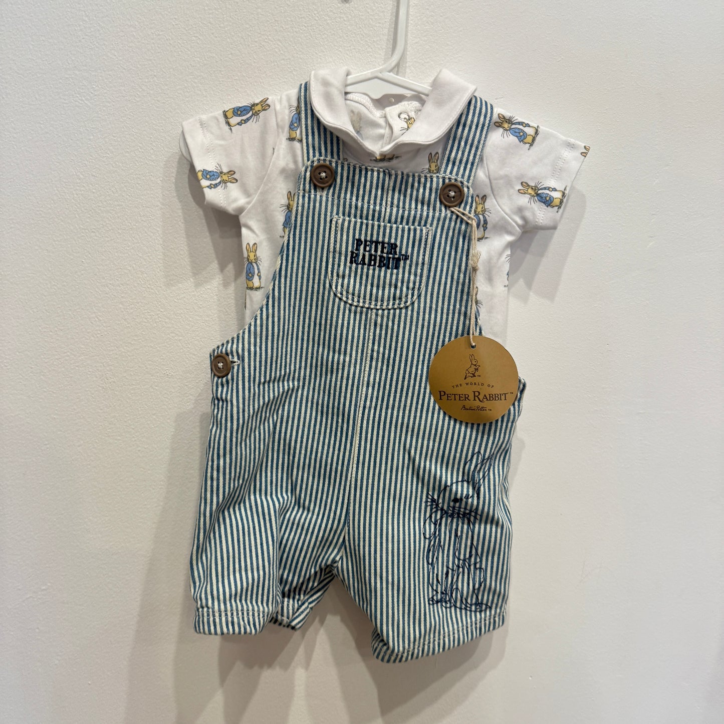 PETER RABBIT Overalls and t-shirt, 6-9m