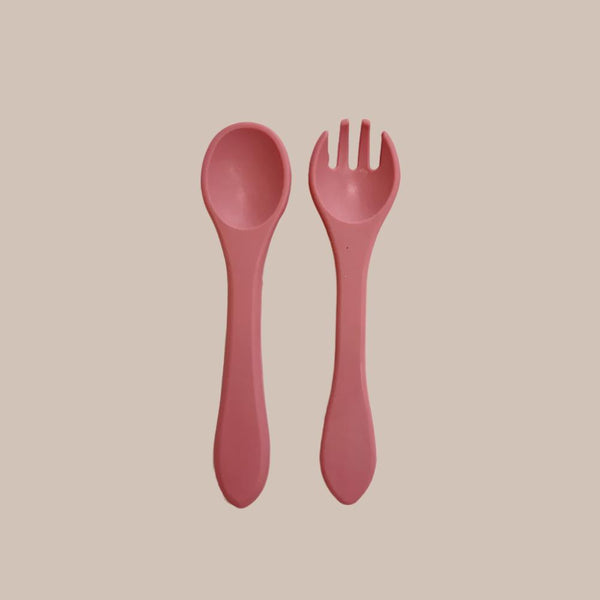 Toddler Fork & Spoon, Rose