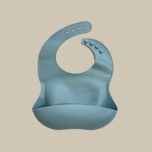 Silicone Scoop Bib, Sky