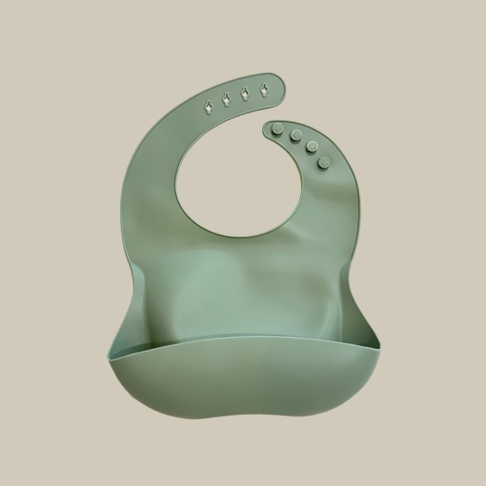 Silicone Scoop Bib, Sage