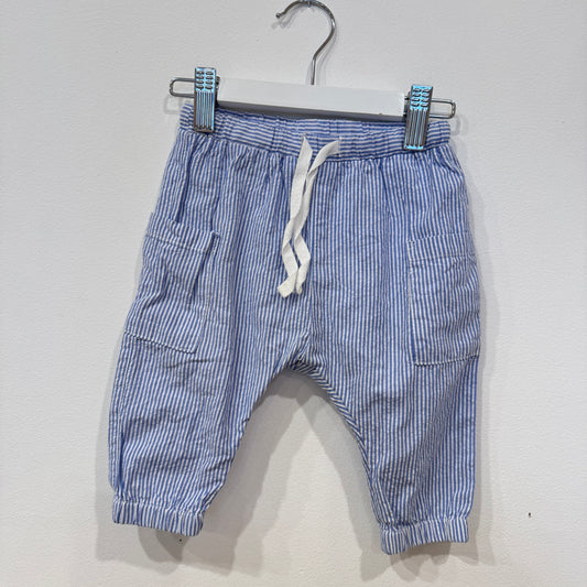H&M Blue Striped Pants, 4-6m