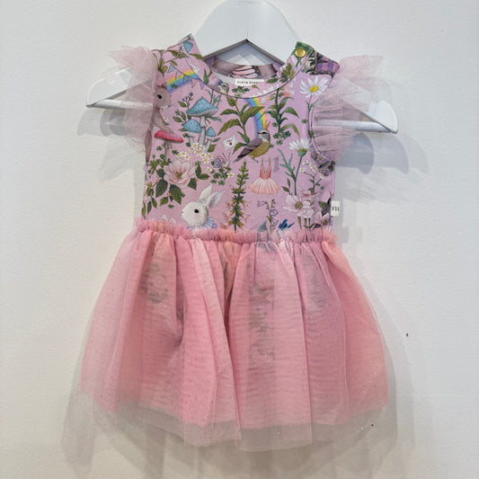 FLEUR HARRIS Pink Onesie dress, 0-3m