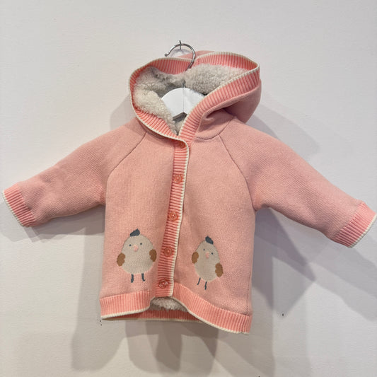 SEED Pink Fleece Lined jacket, 0-3m
