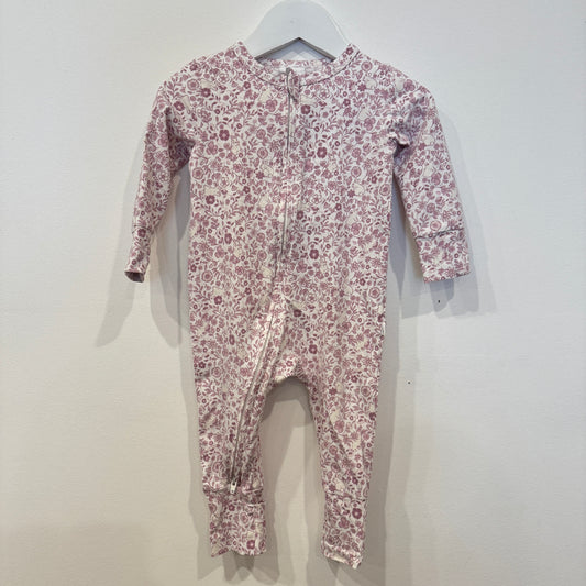 BILBI Pink/purple floral onesie, 6-12m