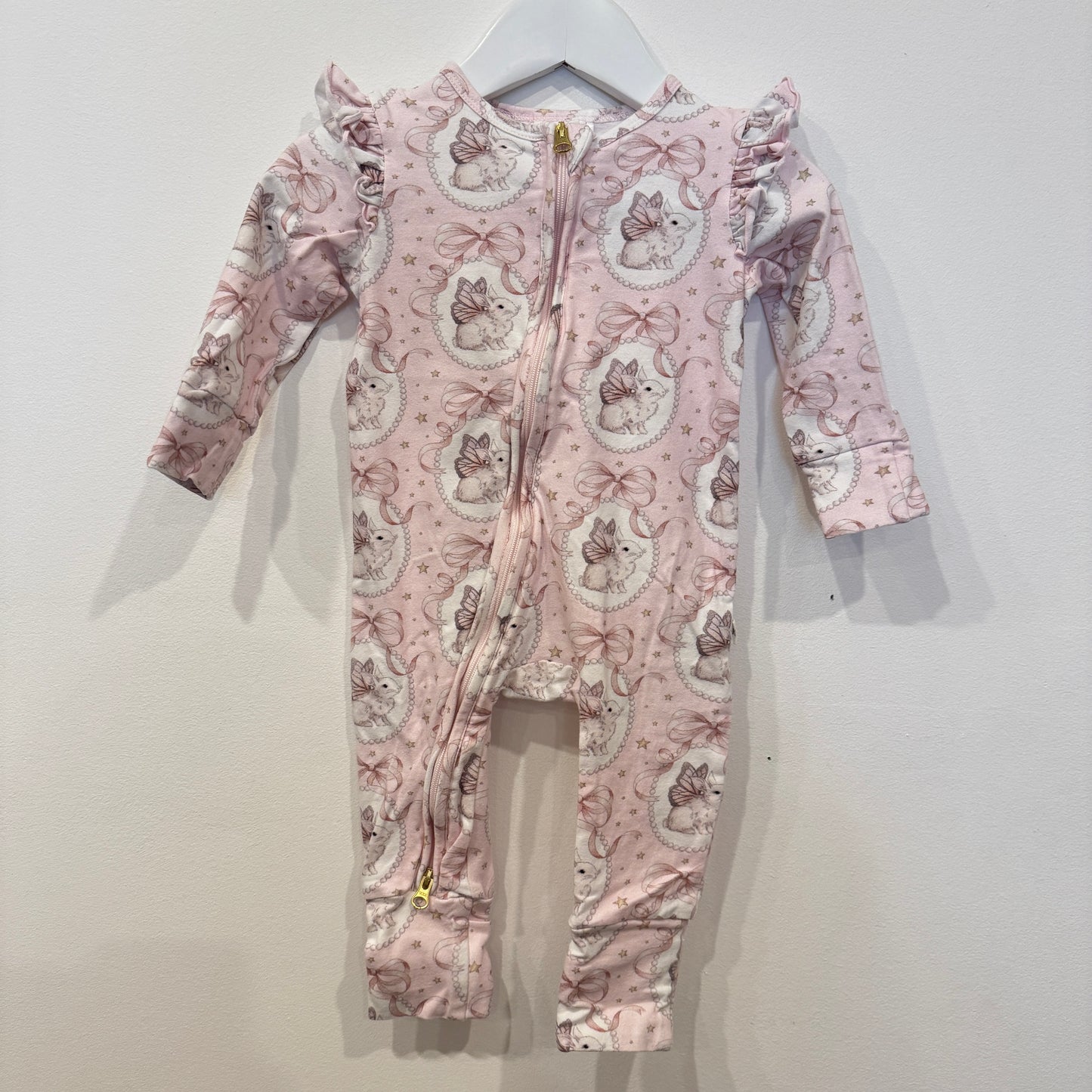 FLEUR HARRIS Pink bunny onesie, 6-12m
