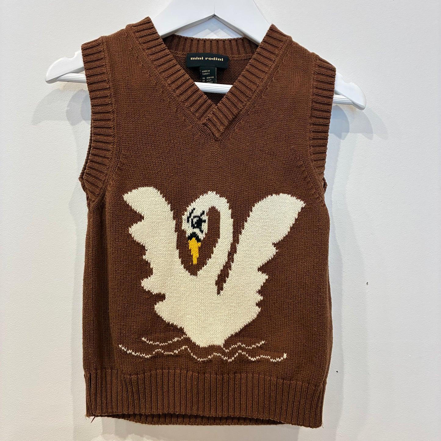 MINI RODINI Swan Vest, 3/5