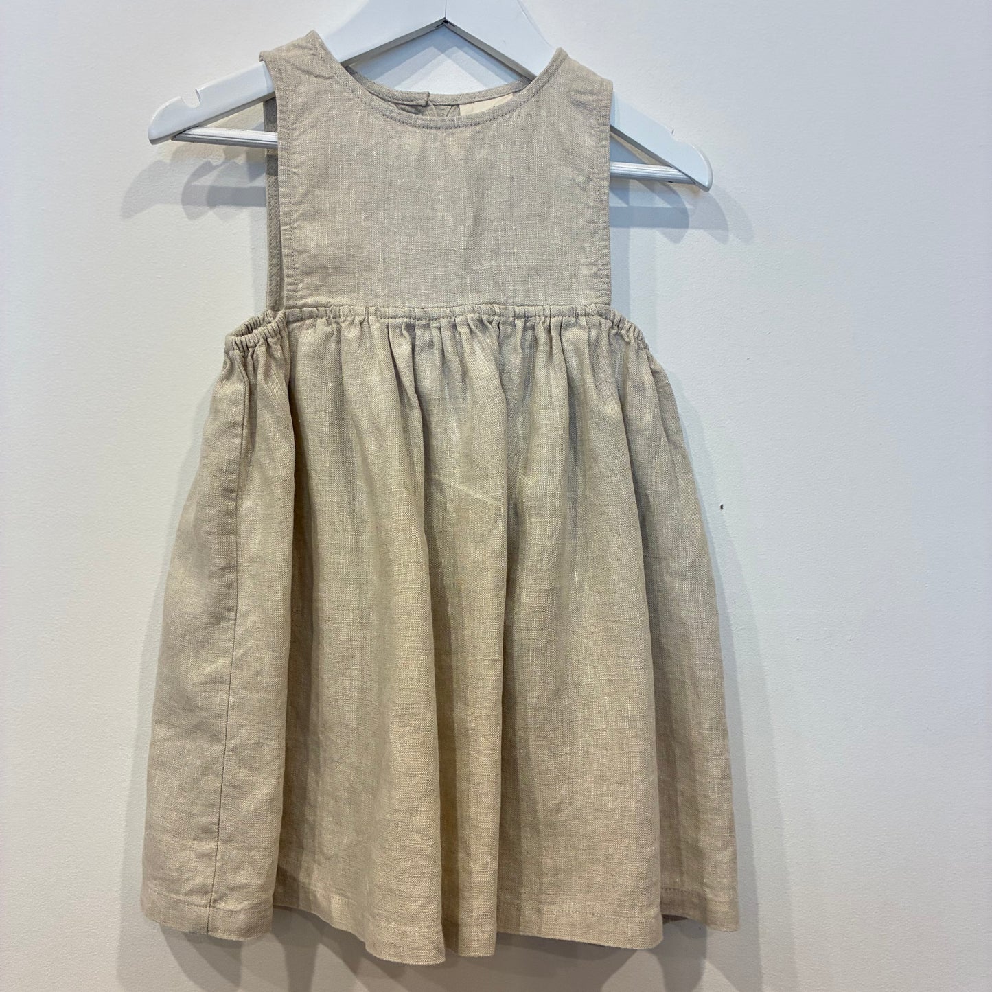 MARLOW&MAE Beige Linen Dress, 4