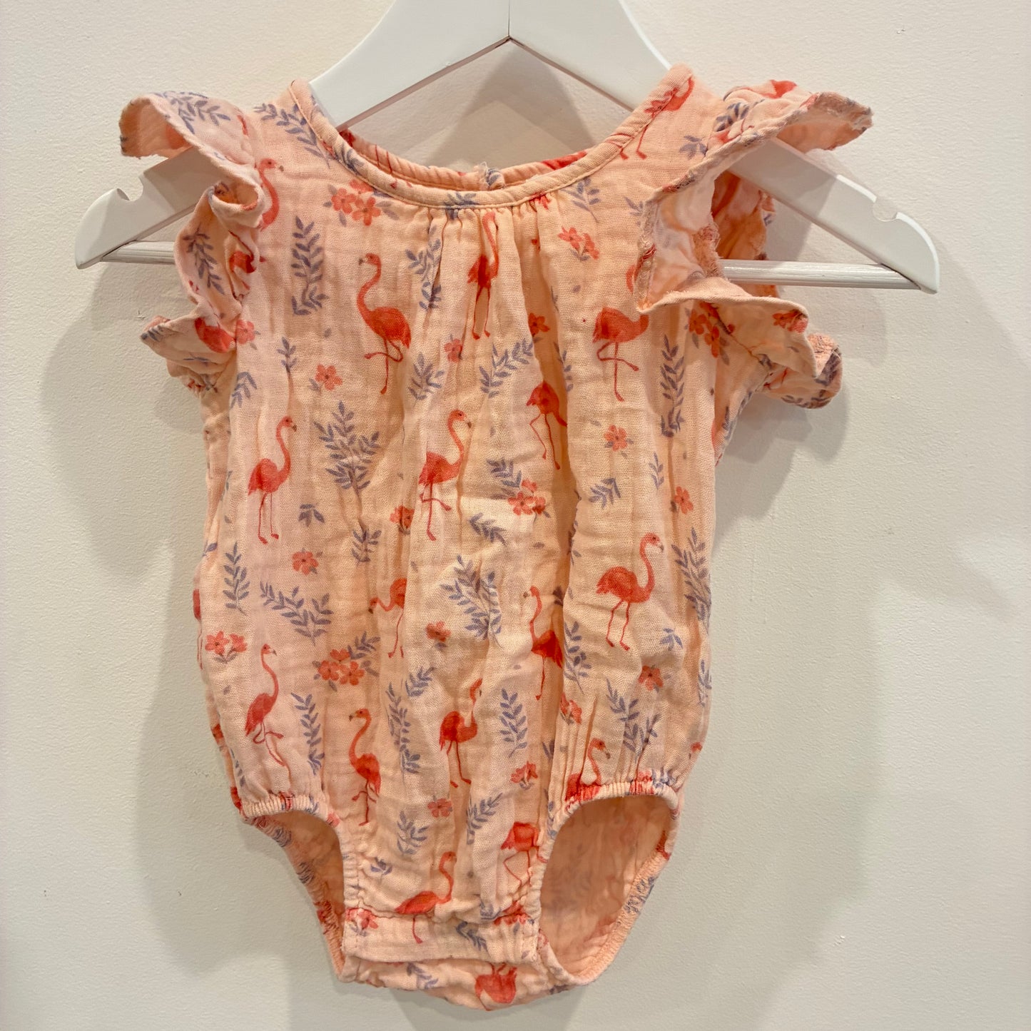 PUREBABY Flamingo Jumpsuit, 6-12m