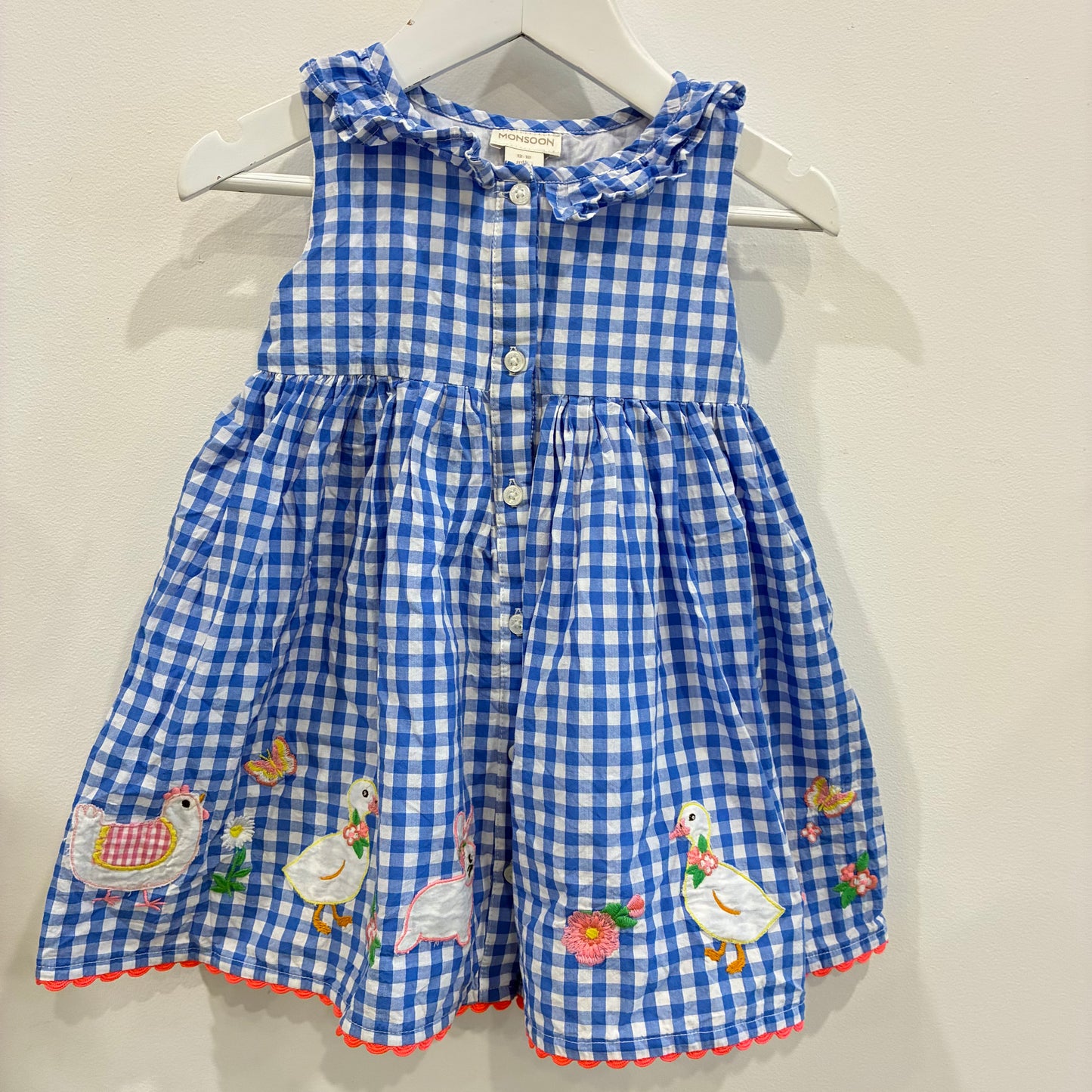 MONSOON Blue Check Dress, 1
