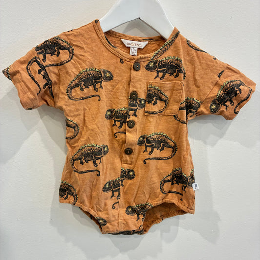 FOX + FINCH Lizard Romper, 6-12m