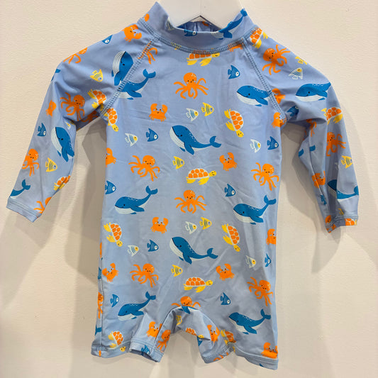SPROUT Blue Swimsuit, 3-6m
