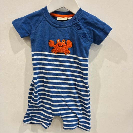 JOJO MAMAN Crab Romper, 0-3m