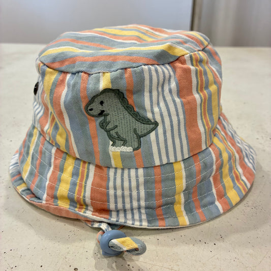 HUX BABY Dino Stripe Hat, 6-12m