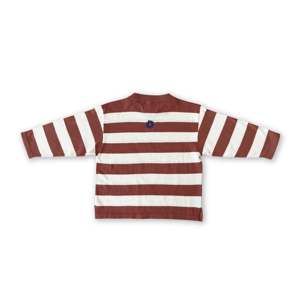 Organic Knitted Striped LS Tee