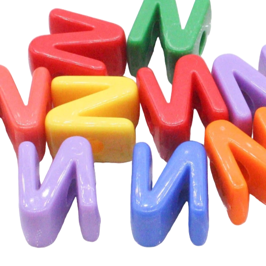 Chunky Letter Charms.