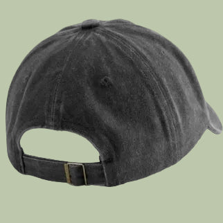Backside baseball cap on a white background
