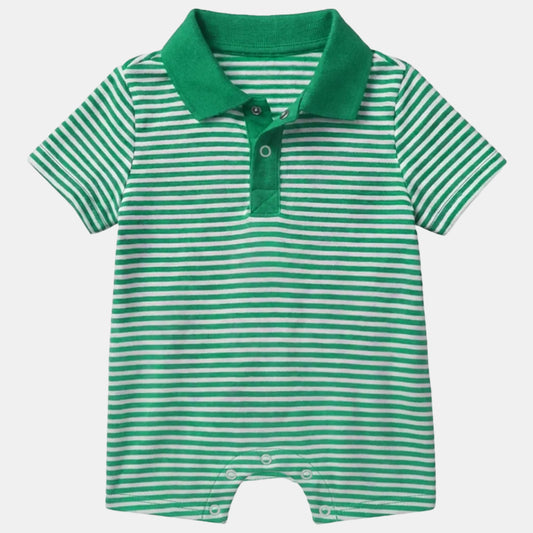 Mini Polo Onesie, Pistachio
