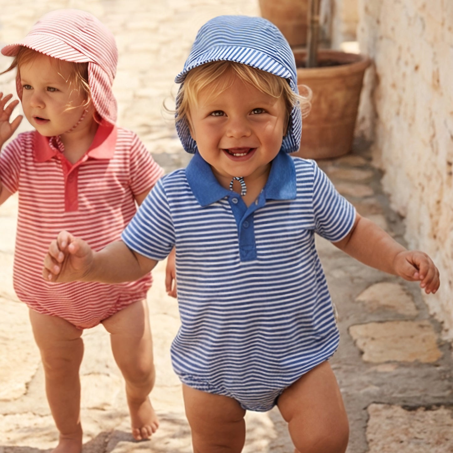 Mini Polo Onesie, Capri