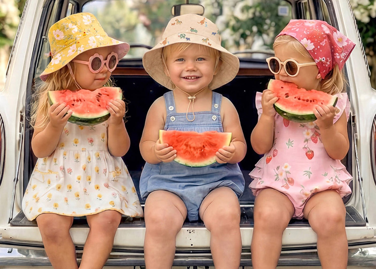 Arcadia Baby Romper, Strawberry Fields