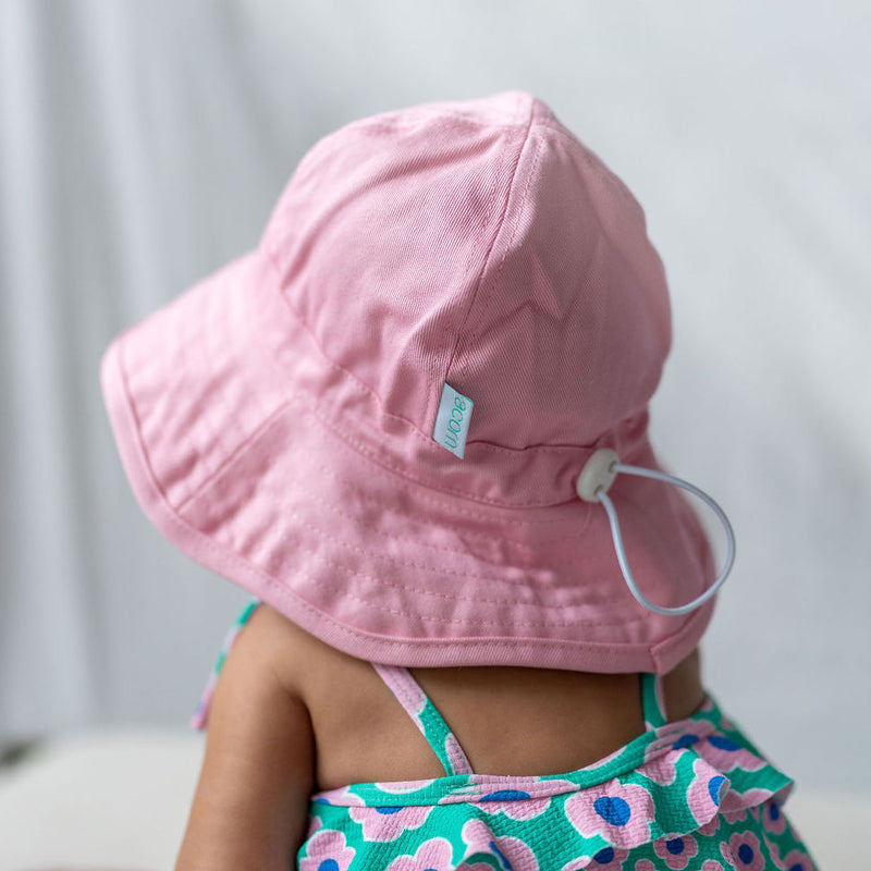 Pink Wide Brim Infant Hat