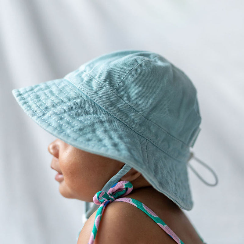 Seafoam Wide Brim Infant Hat