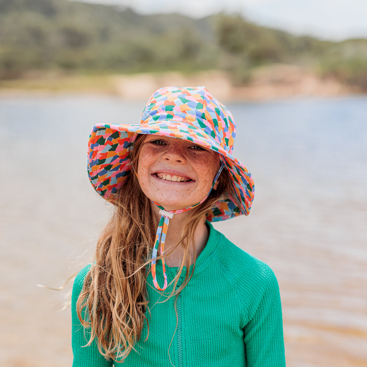 Art Fun Wide Brim Swim Hat