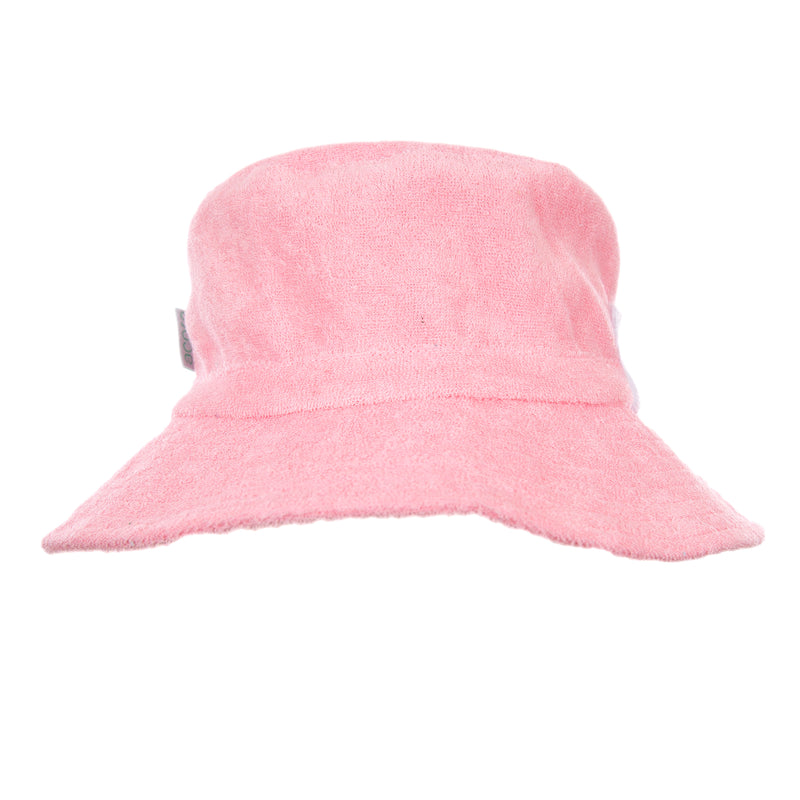 Terry Towelling Bucket Hat, Light Pink