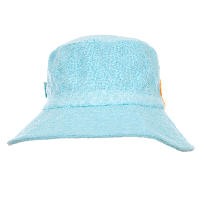 Terry Towelling Bucket Hat, Light Blue