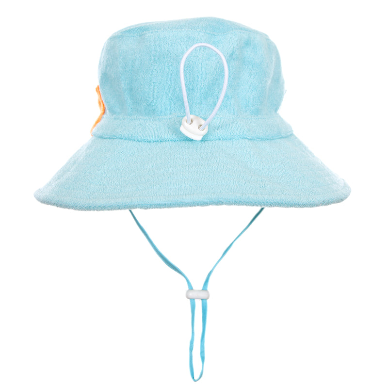 Terry Towelling Bucket Hat, Light Blue