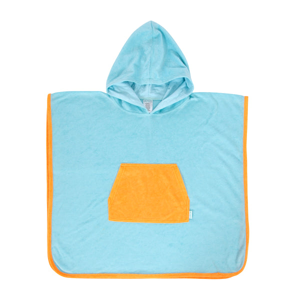 Terry Towelling Hooded Towel, Blue