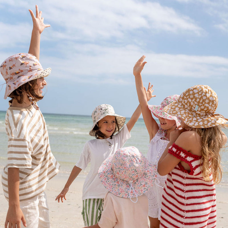 Daisy Chain Wide Brim Reversible Sunhat