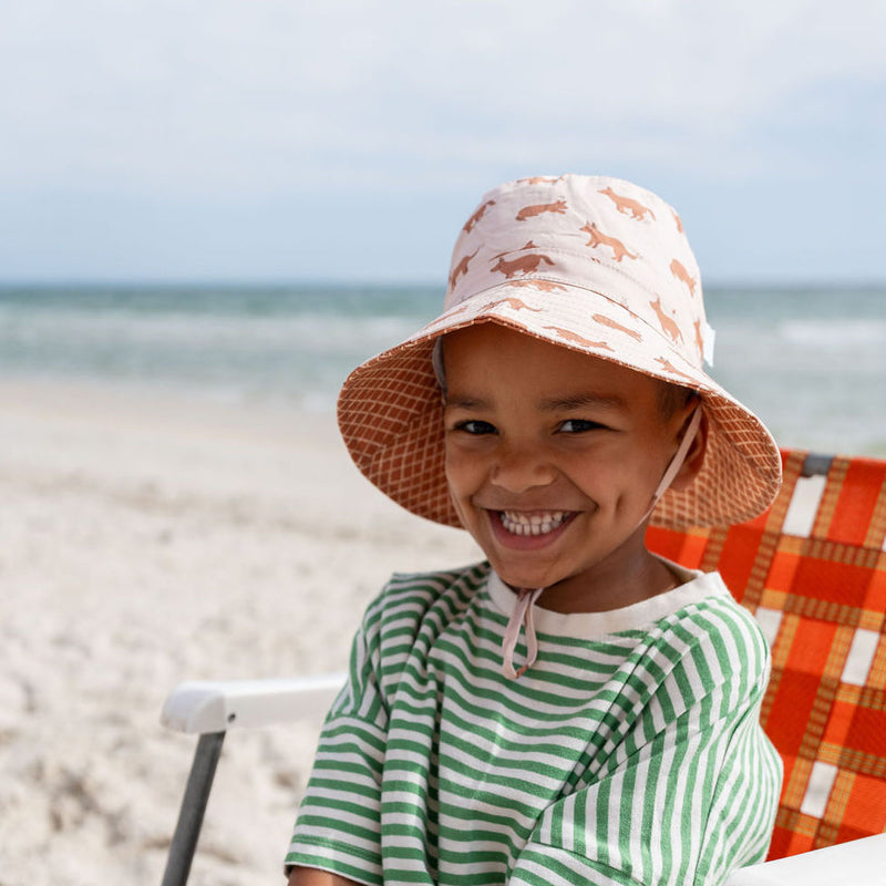 Red Dog Wide Brim Bucket Hat