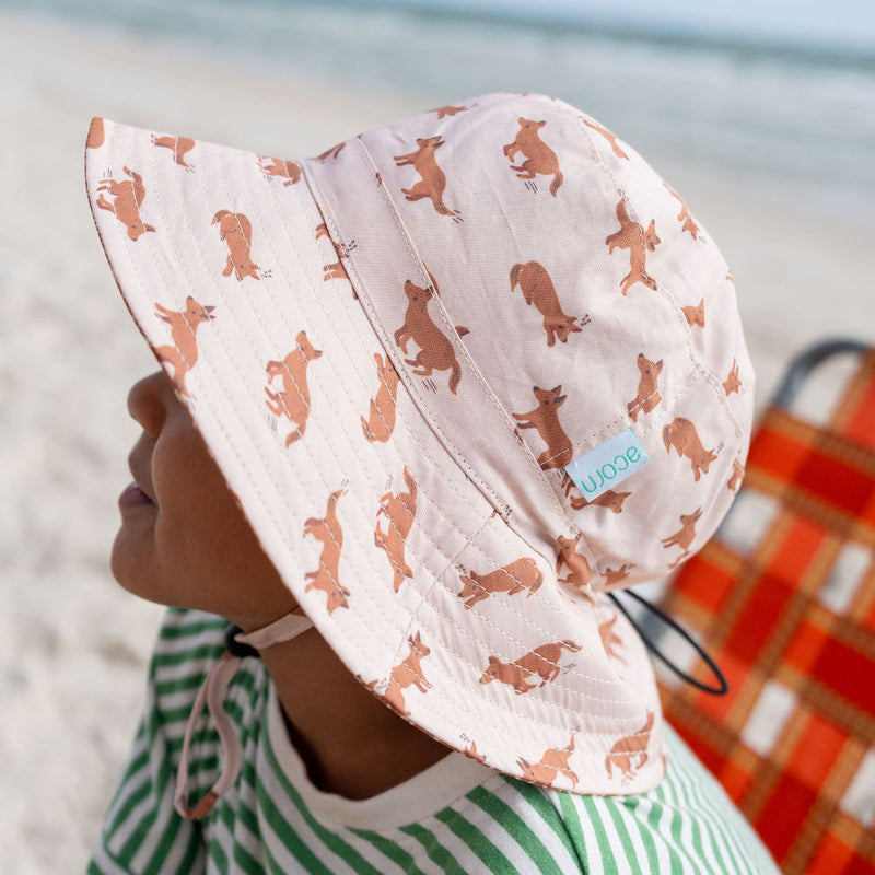 Red Dog Wide Brim Bucket Hat