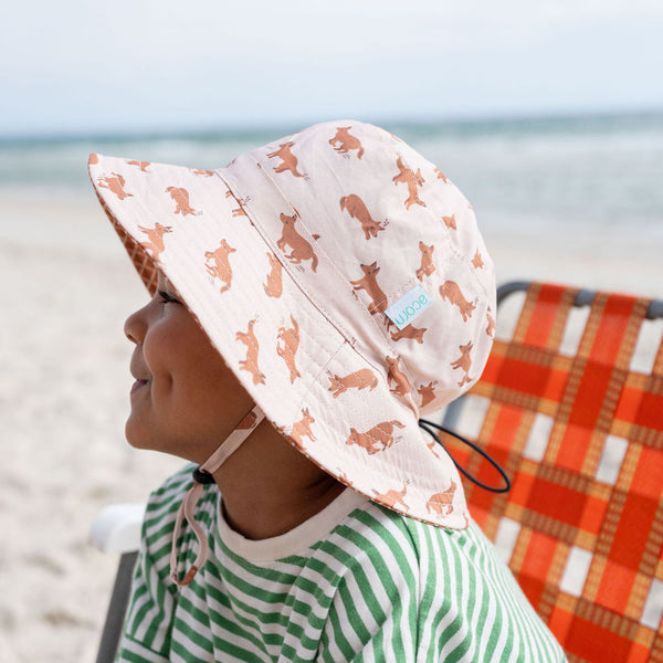 Red Dog Wide Brim Bucket Hat