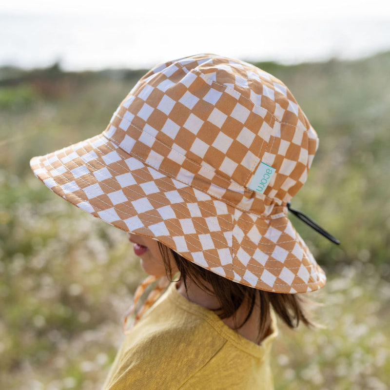 Checkmate Wide Brim Bucket Hat