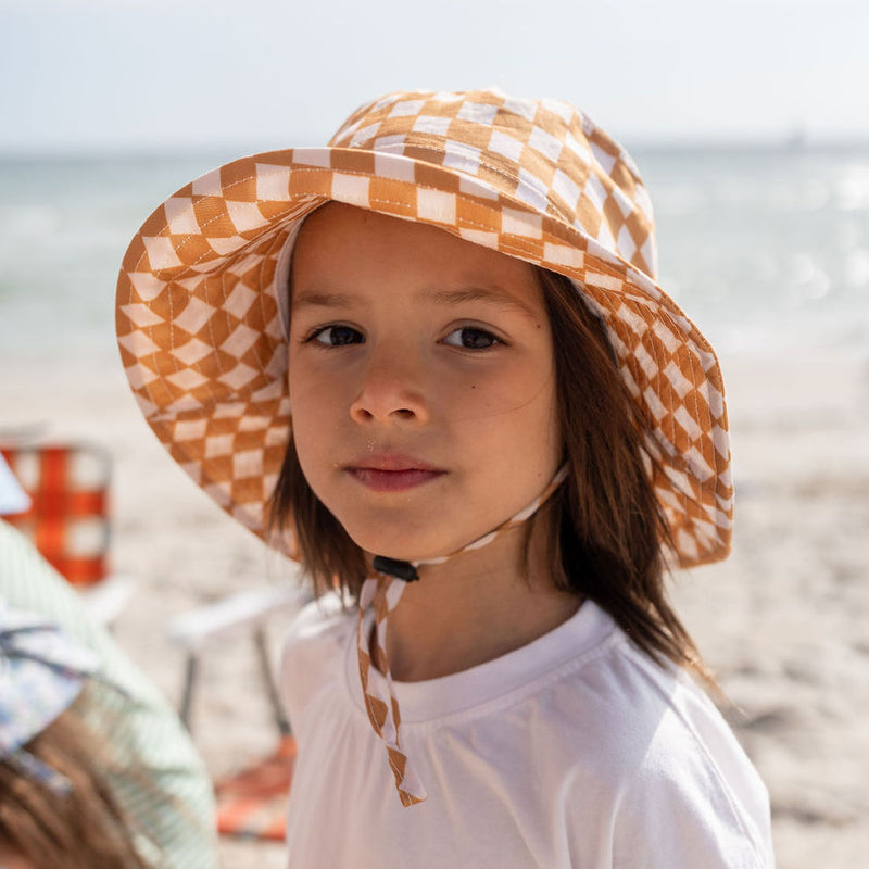 Checkmate Wide Brim Bucket Hat