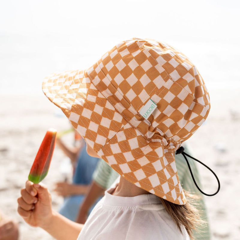 Checkmate Wide Brim Bucket Hat