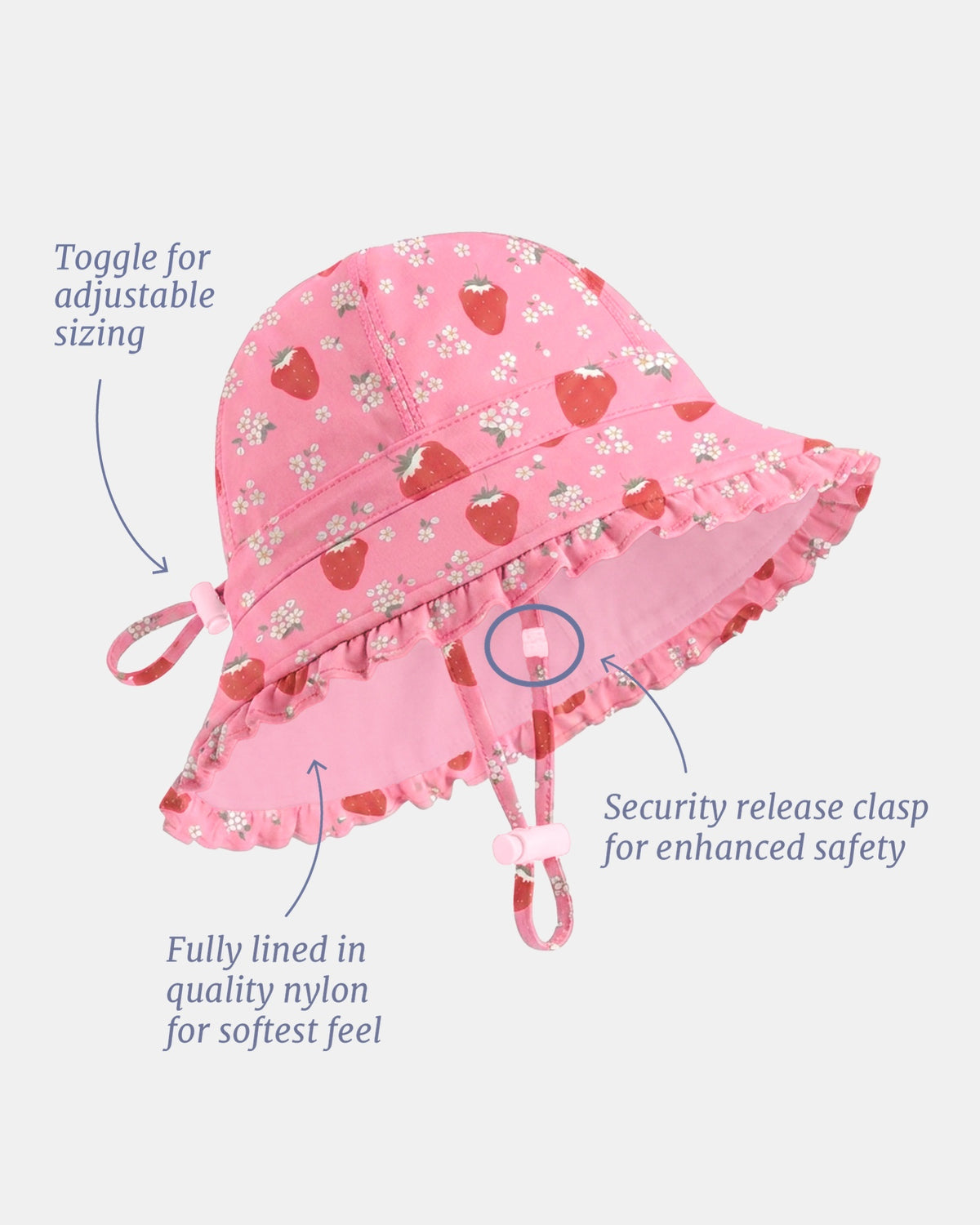 Twinkle Swim Bell Hat, Strawberry