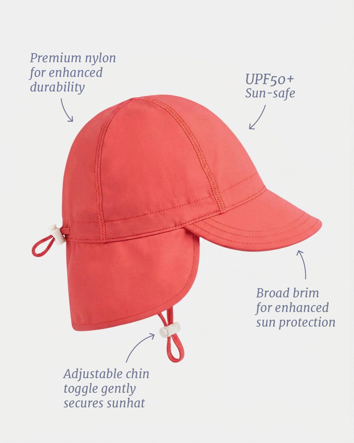 Beachcomber Swim Flap Cap, Lobster