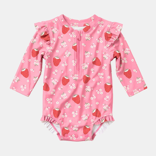 Twinkle Swim Onesie, Strawberry